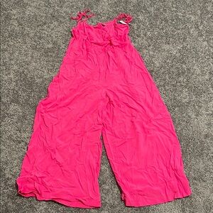 Old Navy Pink Sleeveless Jumpsuit with Culotte Style